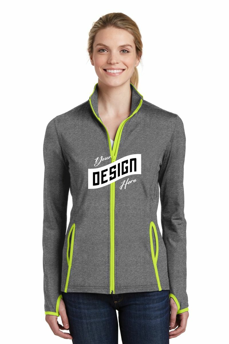 Sport-Tek ®  Women's Sport-Wick ®  Stretch Contrast Full-Zip Jacket