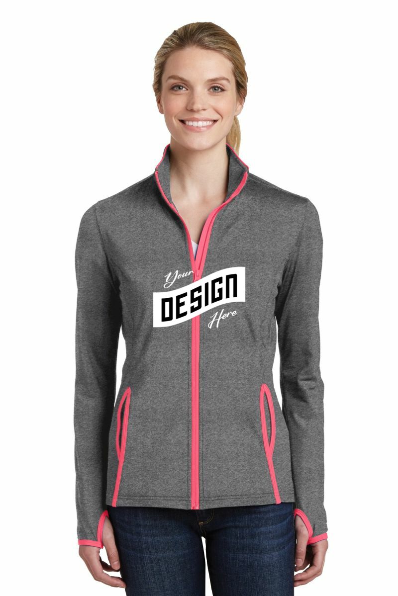 Sport-Tek ®  Women's Sport-Wick ®  Stretch Contrast Full-Zip Jacket
