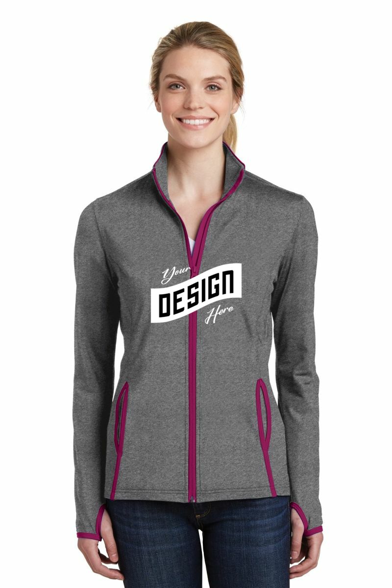 Sport-Tek ®  Women's Sport-Wick ®  Stretch Contrast Full-Zip Jacket