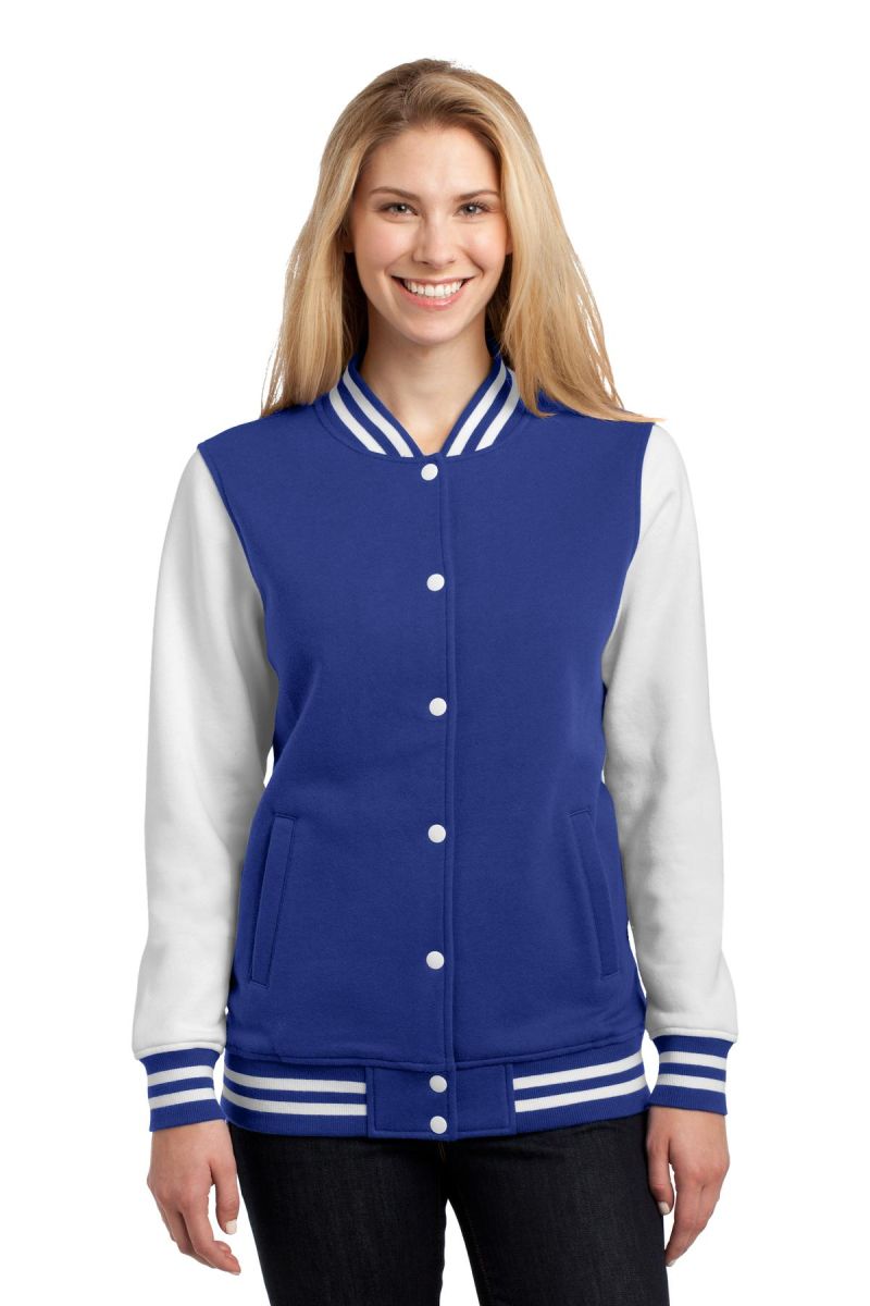  DISCONTINUED  Sport-Tek ®  Ladies Fleece Letterman Jacket