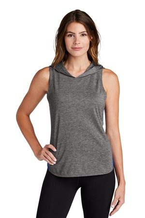 Sport-Tek  ®  Women's PosiCharge  ®  Tri-Blend Wicking Draft Hoodie Tank