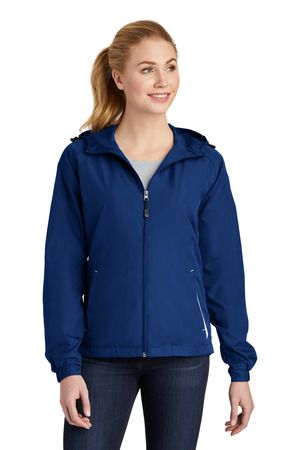Sport-Tek ®  Women's Colorblock Hooded Raglan Jacket