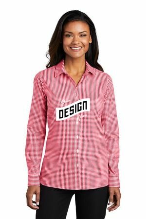 Port Authority ® Women's Broadcloth Gingham Easy Care Shirt LW644