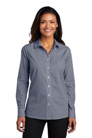  DISCONTINUED  Port Authority  ®  Women's Broadcloth Gingham Easy Care Shirt LW644