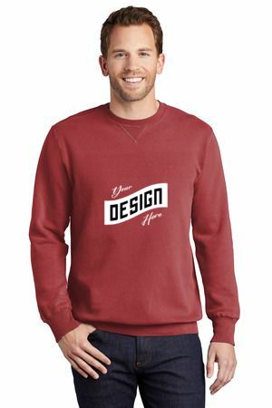 Port & Co   Beach Wash ®  Garment-Dyed Crewneck Sweatshirt PC098