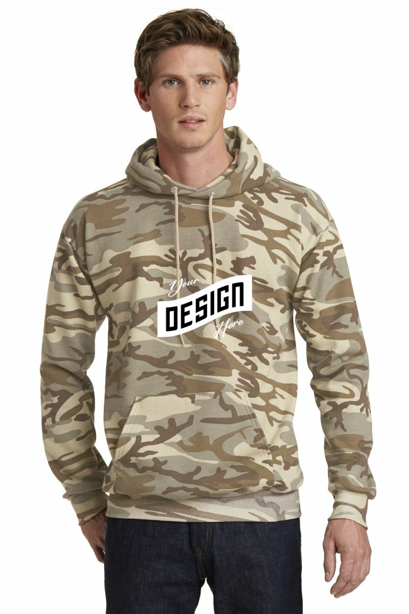 Port & Co   Core Fleece Camo Pullover Hooded Sweatshirt