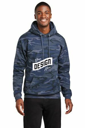 Port & Co   Core Fleece Camo Pullover Hooded Sweatshirt