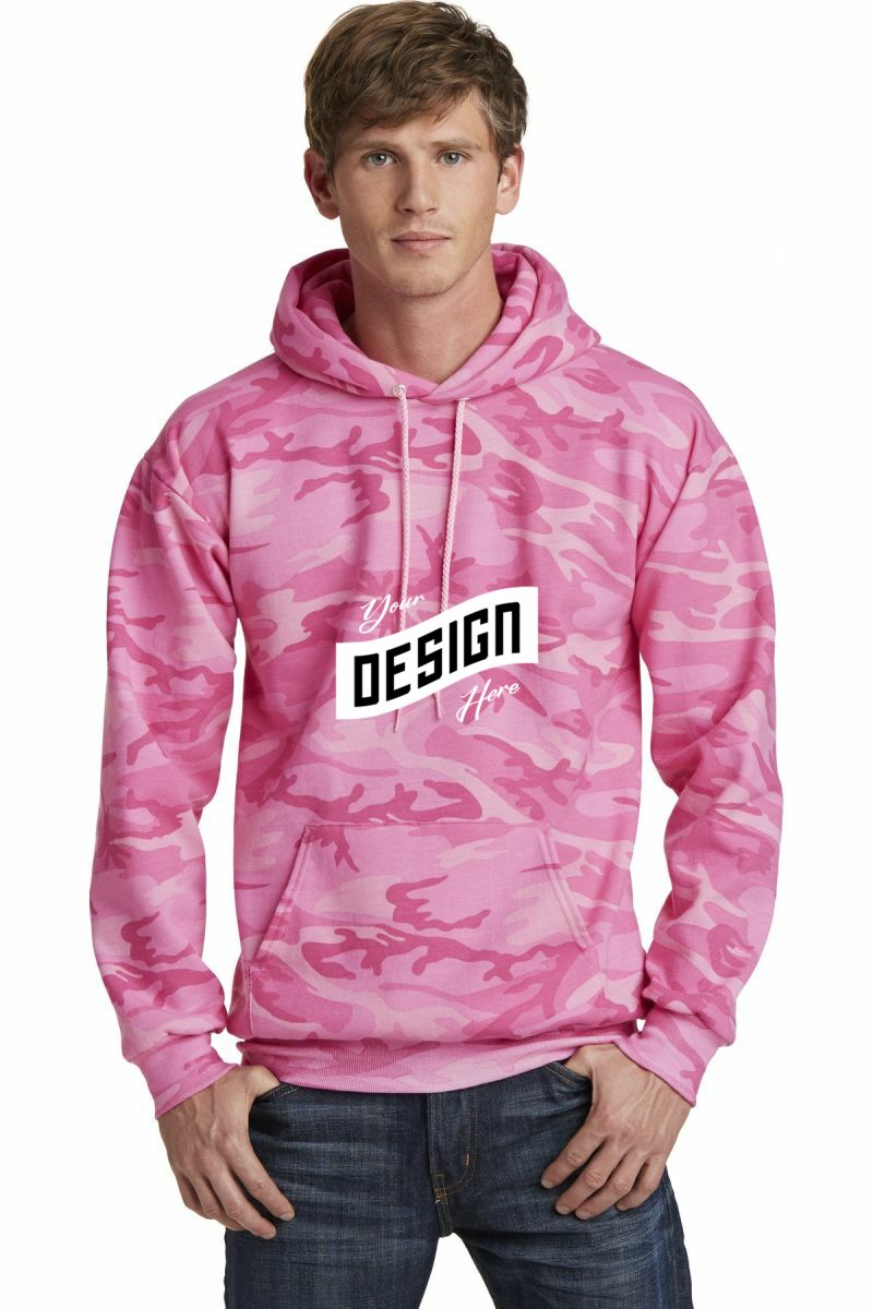 Port & Co   Core Fleece Camo Pullover Hooded Sweatshirt