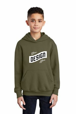 Port & Co Youth Core Fleece Pullover Hooded Sweatshirt