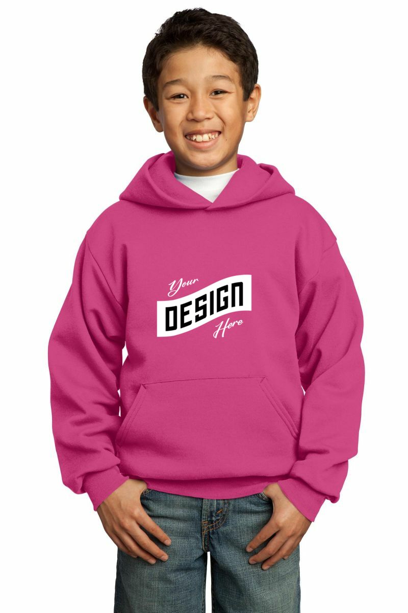 Port & Co Youth Core Fleece Pullover Hooded Sweatshirt