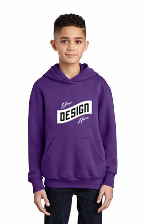 Port & Co Youth Core Fleece Pullover Hooded Sweatshirt