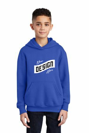 Port & Co Youth Core Fleece Pullover Hooded Sweatshirt