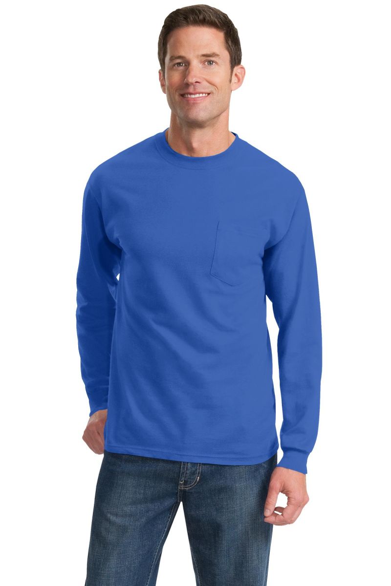 Port & Co ™  Tall Long Sleeve Essential Pocket Tee