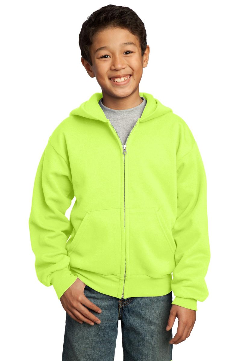 Port & Co ™  Youth Core Fleece Full-Zip Hooded Sweatshirt