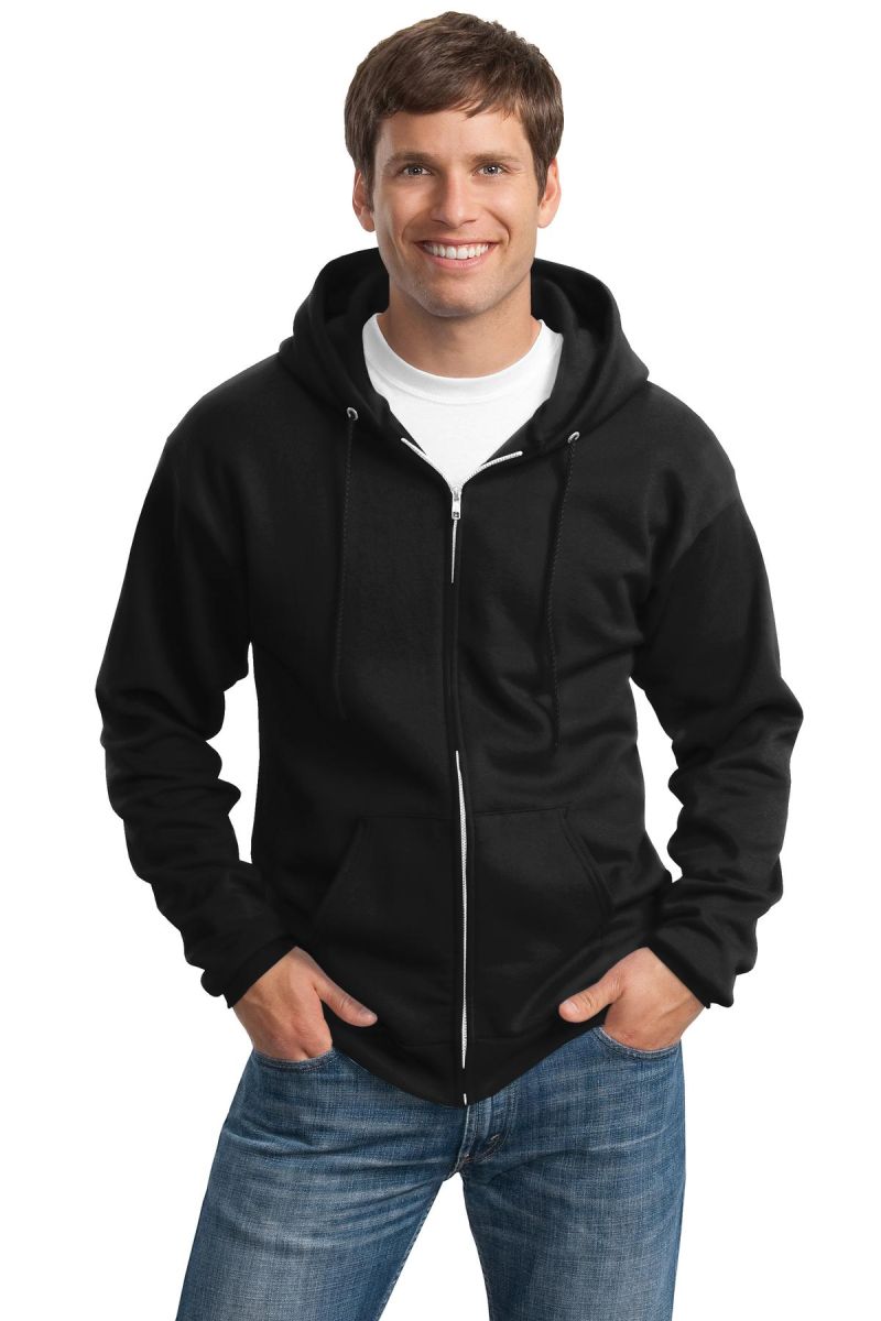 Port & Co   Essential Fleece Full-Zip Hooded Sweatshirt