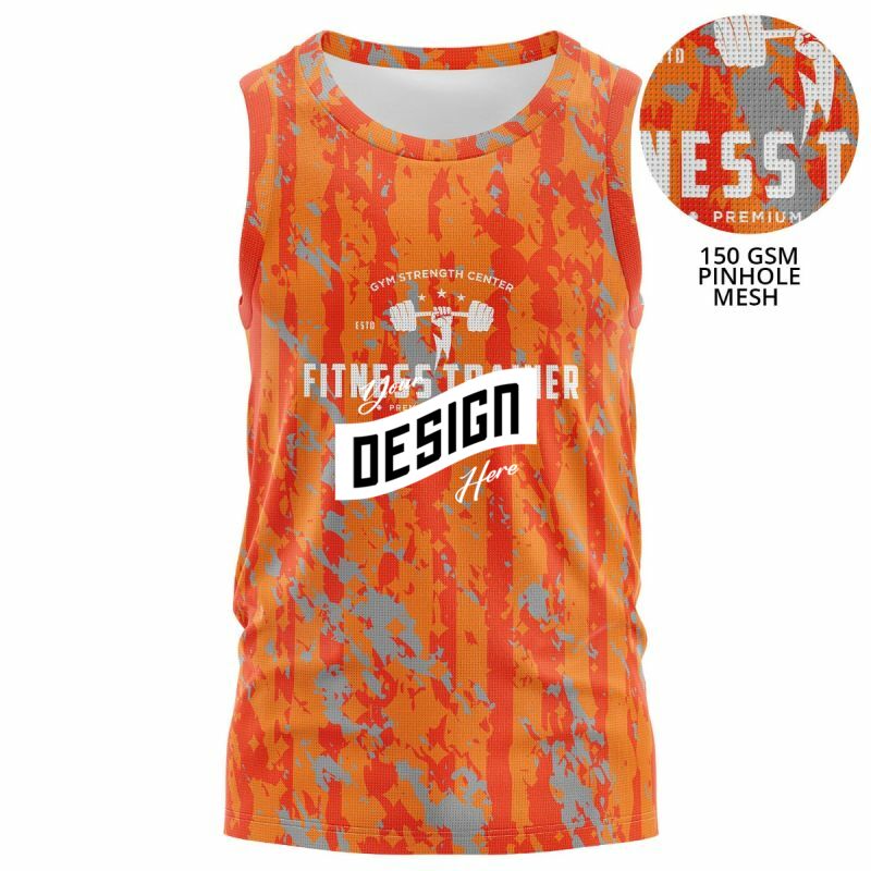 Unisex 150 GSM Pinhole Mesh Performance Sublimation Tank Tops