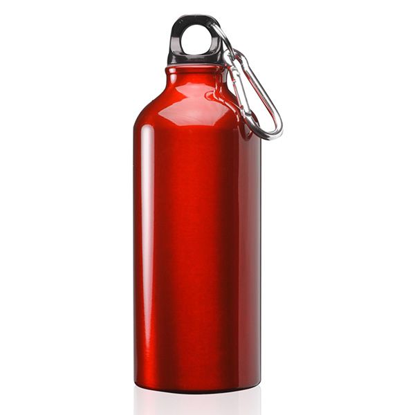 Sporty Aluminum Water Bottle W/ Carabiner 20 Oz Bottles