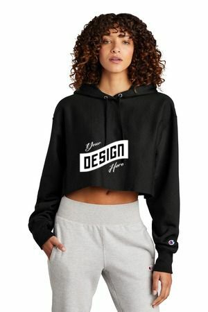 Champion  ®   Women's Reverse Weave  ®   Cropped Cut-Off Hooded Sweatshirt RW01W