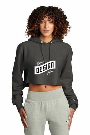 Champion  ®   Women's Reverse Weave  ®   Cropped Cut-Off Hooded Sweatshirt RW01W