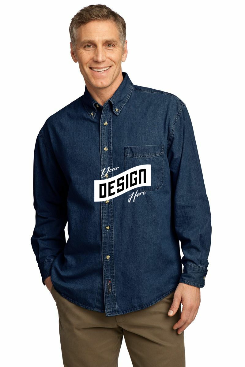 Port & Company ®  - Long Sleeve Value Denim Shirt