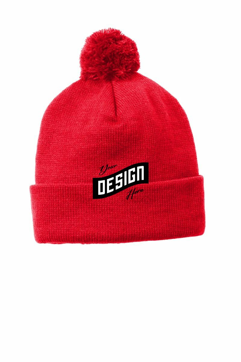Sport-Tek  ®  Solid Pom Pom Beanie