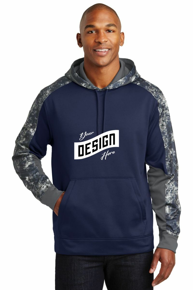 Sport-Tek ® Sport-Wick ® Mineral Freeze Fleece Colorblock Hooded Pullover