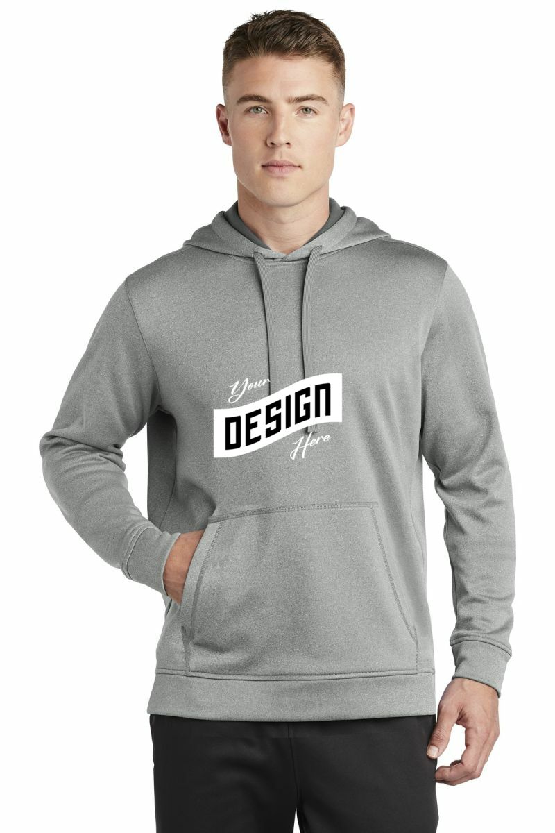 Sport-Tek ® PosiCharge ® Sport-Wick ® Heather Fleece Hooded Pullover