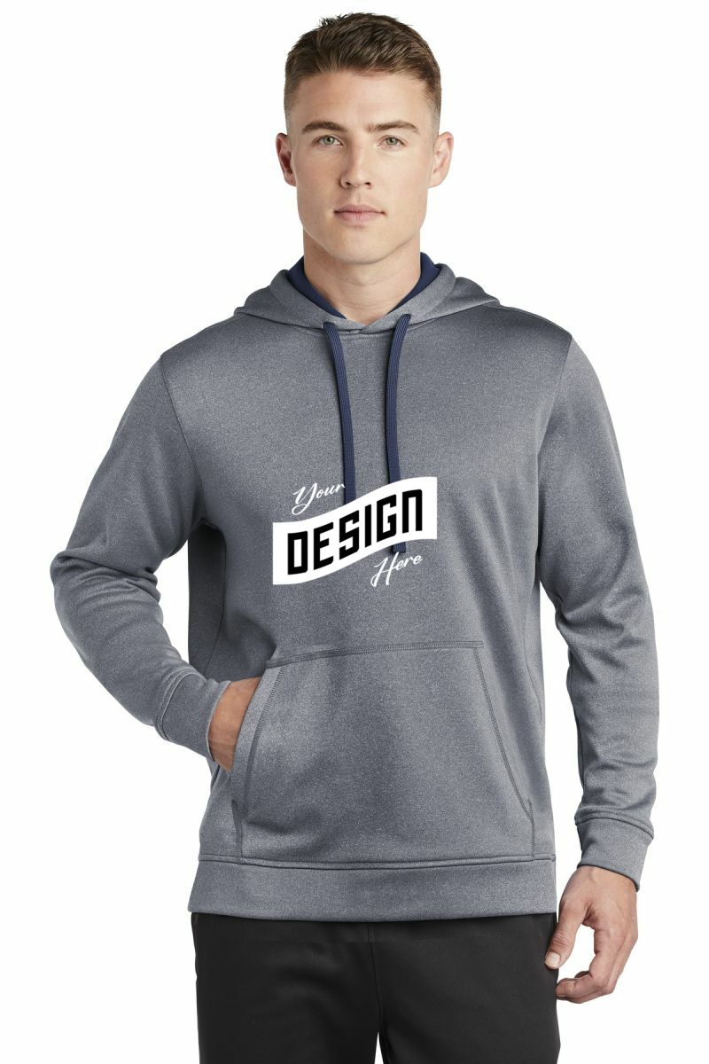 Sport-Tek ® PosiCharge ® Sport-Wick ® Heather Fleece Hooded Pullover