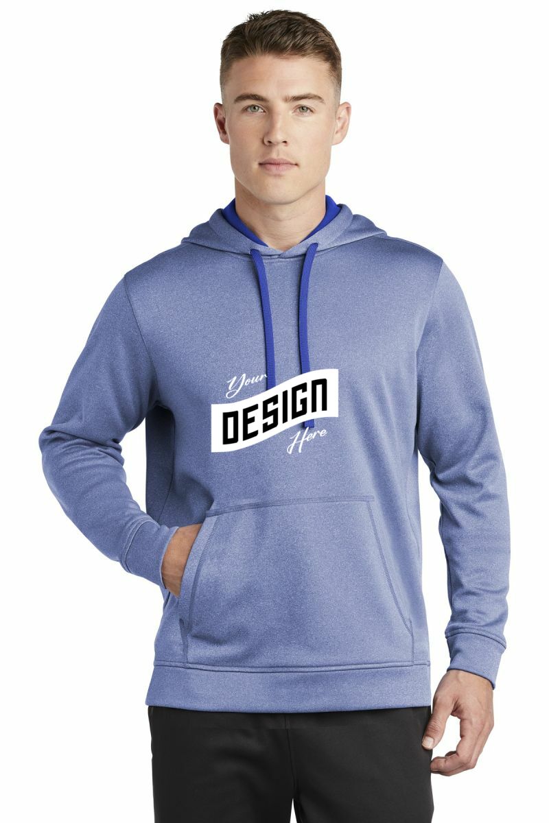 Sport-Tek ® PosiCharge ® Sport-Wick ® Heather Fleece Hooded Pullover