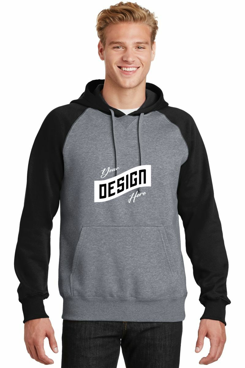 Sport-Tek ® Raglan Colorblock Pullover Hooded Sweatshirt