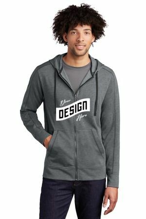 Sport-Tek ® PosiCharge ® Tri-Blend Wicking Fleece Full-Zip Hooded Jacket ST293