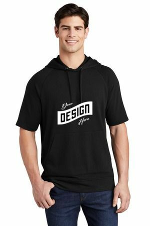 Sport-Tek  ®  PosiCharge  ®  Tri-Blend Wicking Fleece Short Sleeve Hooded Pullover ST297