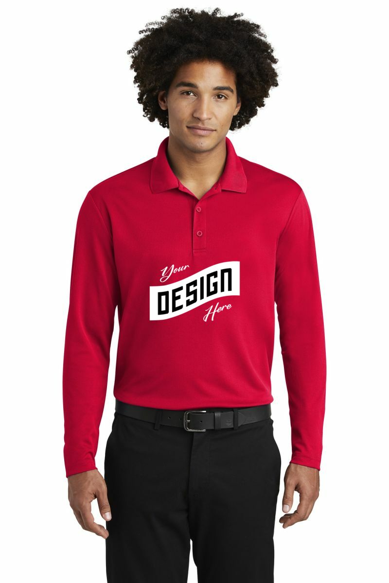 Sport-Tek ® PosiCharge ® RacerMesh ® Long Sleeve Polo