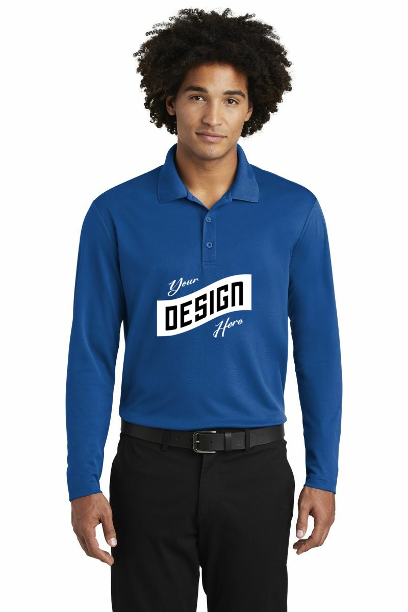 Sport-Tek ® PosiCharge ® RacerMesh ® Long Sleeve Polo