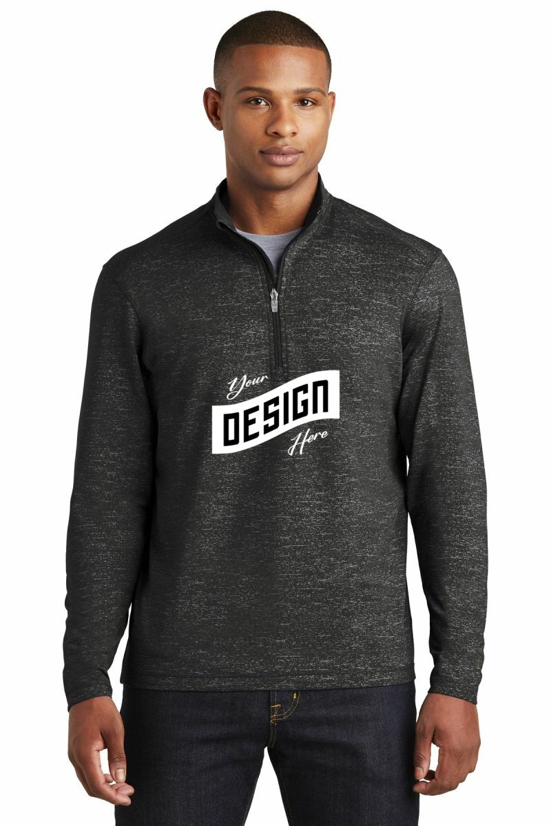  DISCONTINUED  Sport-Tek  ®  Sport-Wick  ®  Stretch Reflective Heather 1/2-Zip Pullover