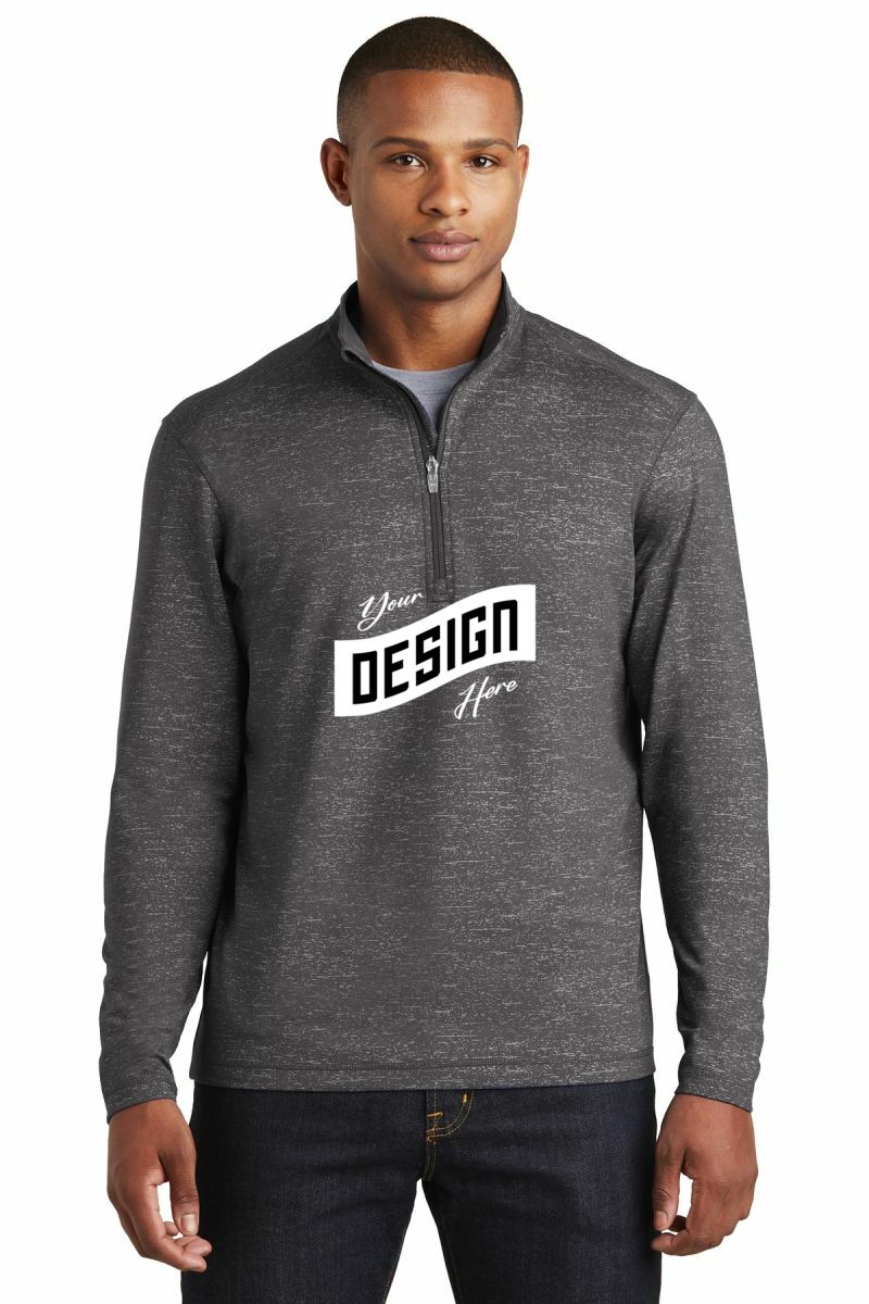  DISCONTINUED  Sport-Tek  ®  Sport-Wick  ®  Stretch Reflective Heather 1/2-Zip Pullover
