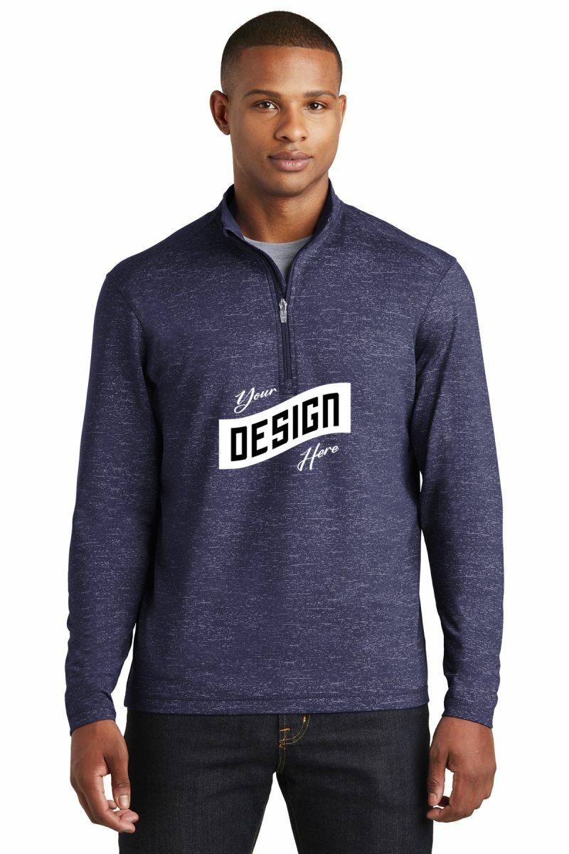  DISCONTINUED  Sport-Tek  ®  Sport-Wick  ®  Stretch Reflective Heather 1/2-Zip Pullover