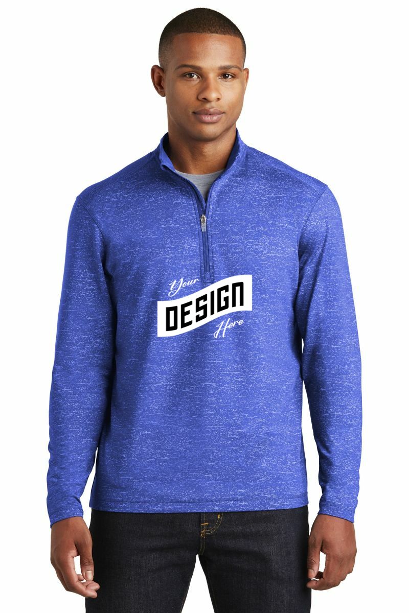  DISCONTINUED  Sport-Tek  ®  Sport-Wick  ®  Stretch Reflective Heather 1/2-Zip Pullover
