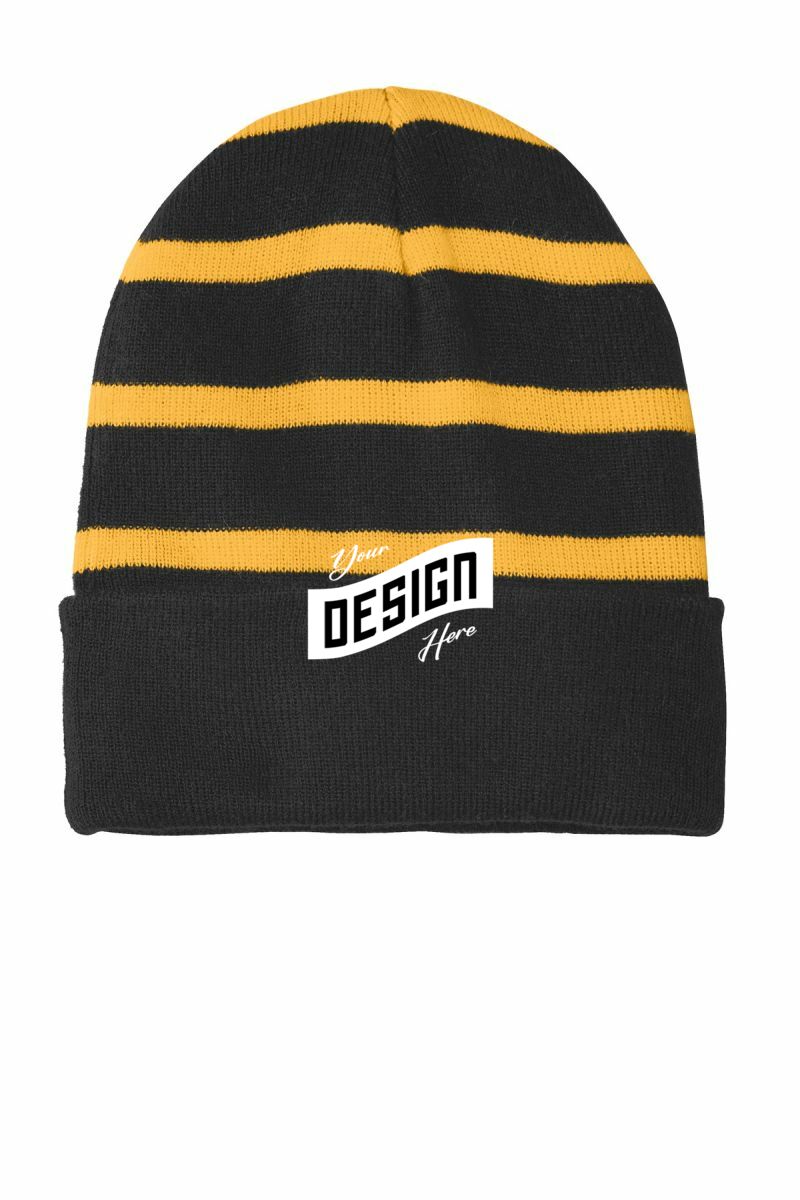 Sport-Tek ®  Striped Beanie with Solid Band