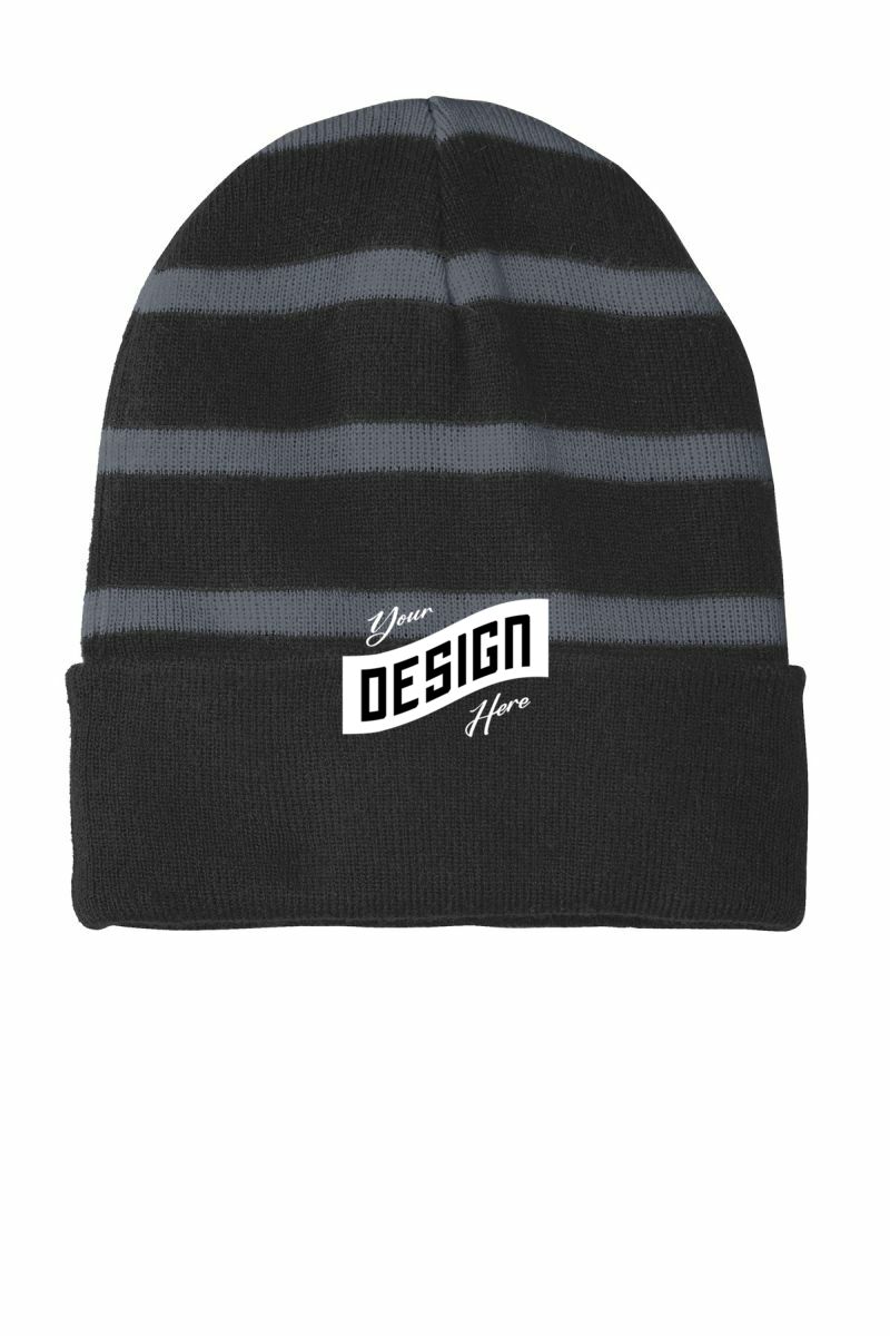 Sport-Tek ®  Striped Beanie with Solid Band