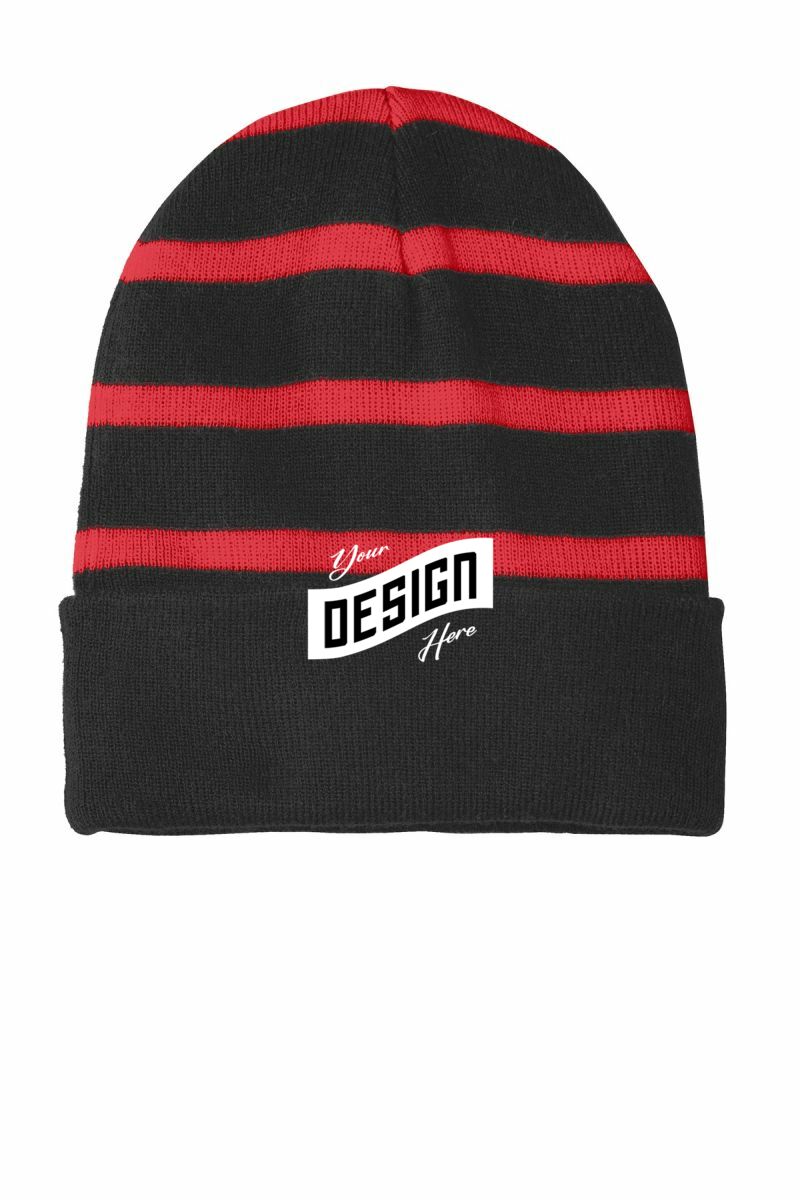 Sport-Tek ®  Striped Beanie with Solid Band