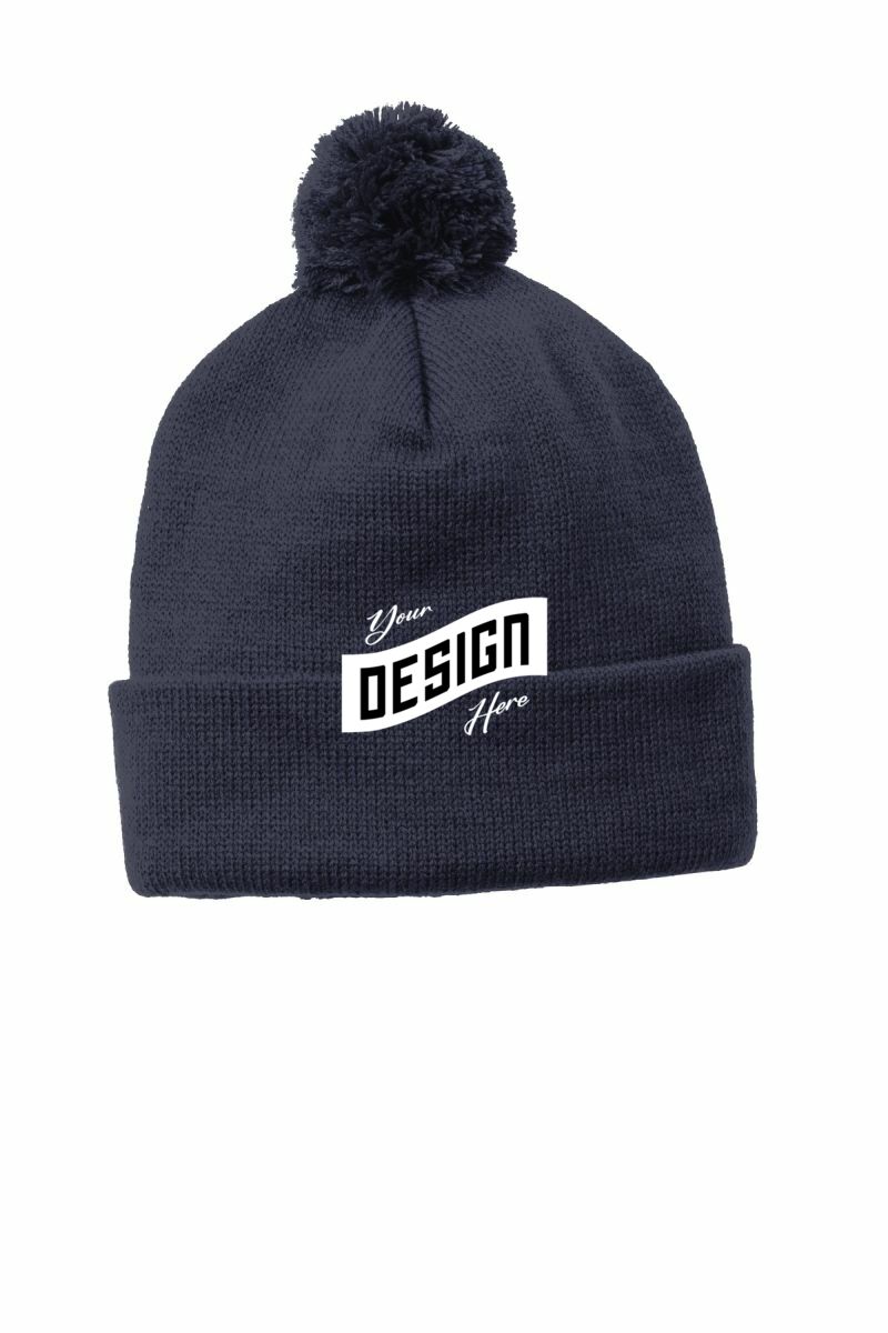 Sport-Tek  ®  Solid Pom Pom Beanie