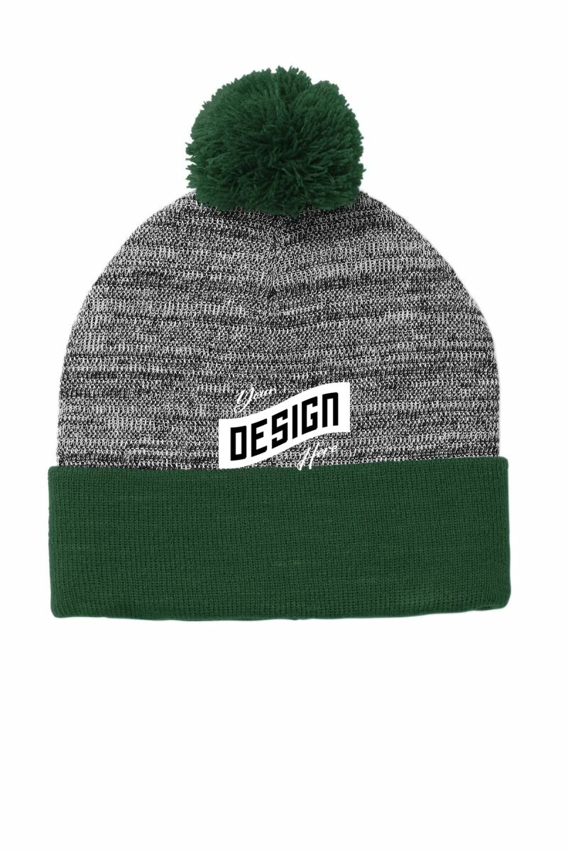 Sport-Tek  ®  Heather Pom Pom Beanie STC41