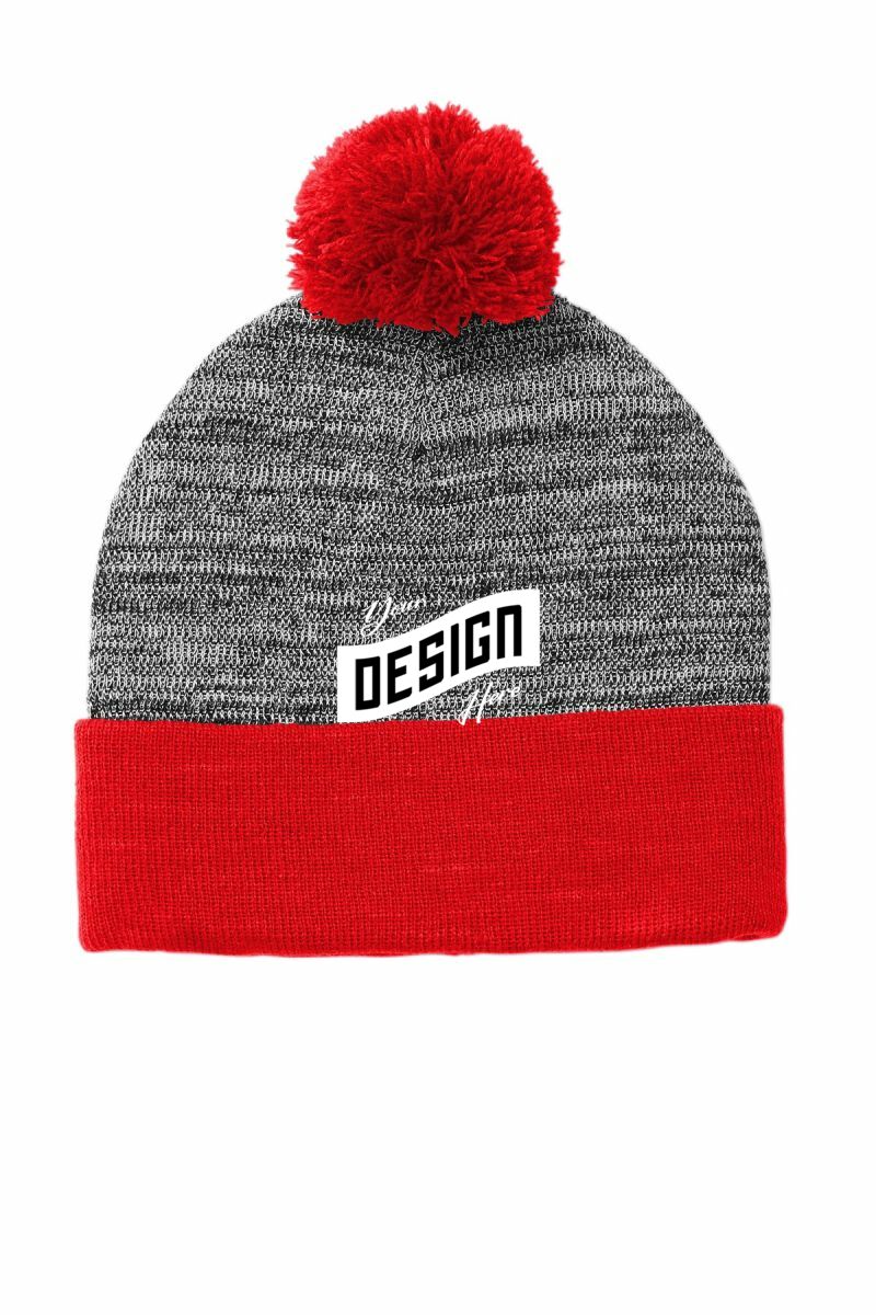 Sport-Tek  ®  Heather Pom Pom Beanie STC41