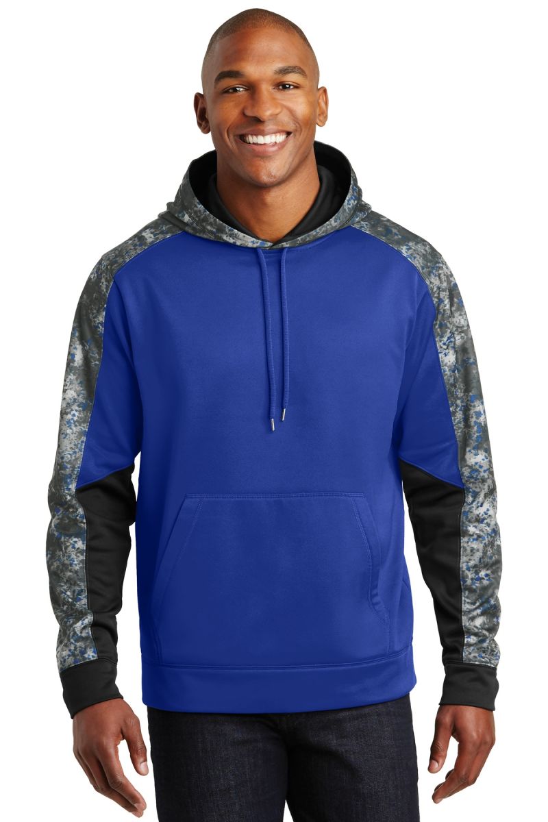 Sport-Tek ®  Sport-Wick ®  Mineral Freeze Fleece Colorblock Hooded Pullover