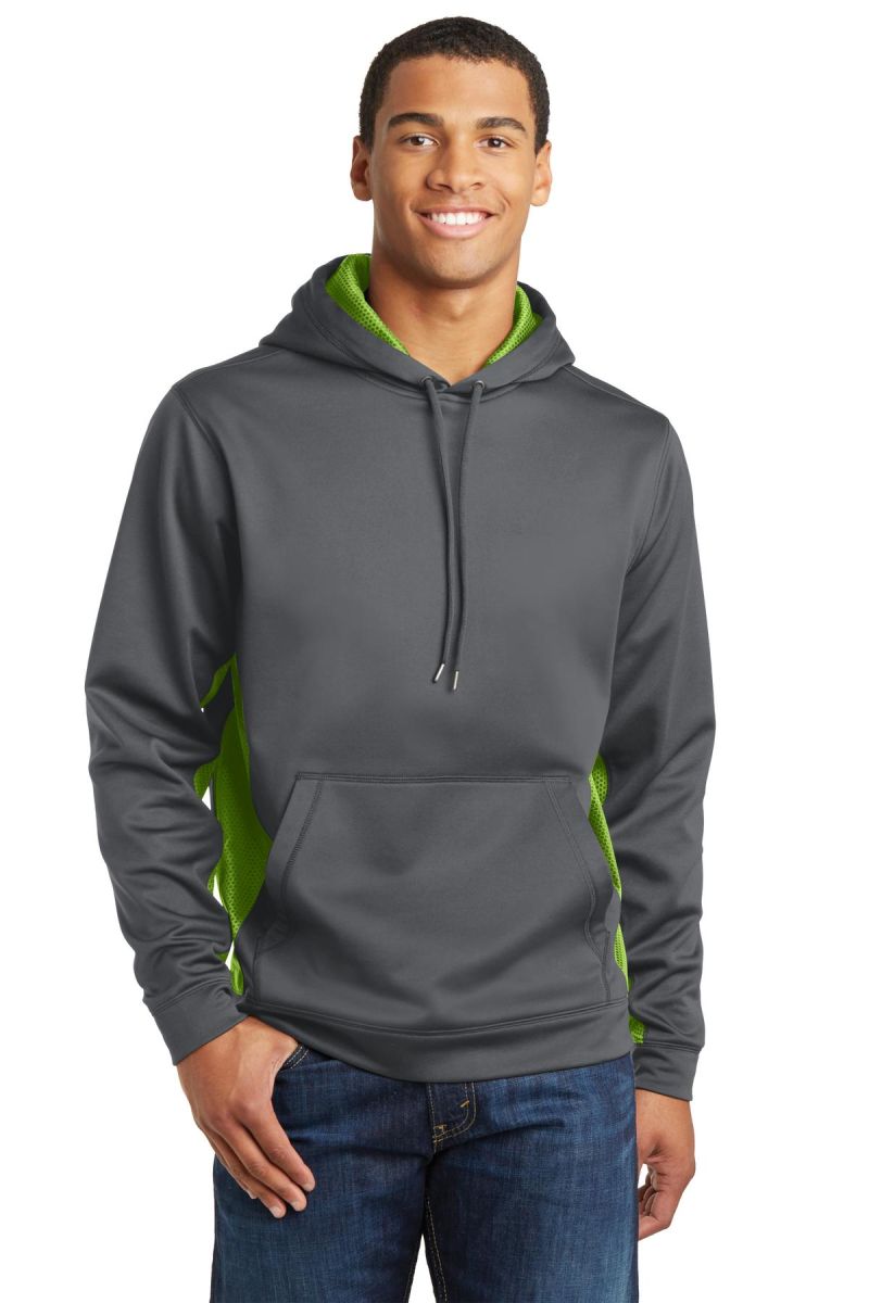 Sport-Tek ®  Sport-Wick ®  CamoHex Fleece Colorblock Hooded Pullover