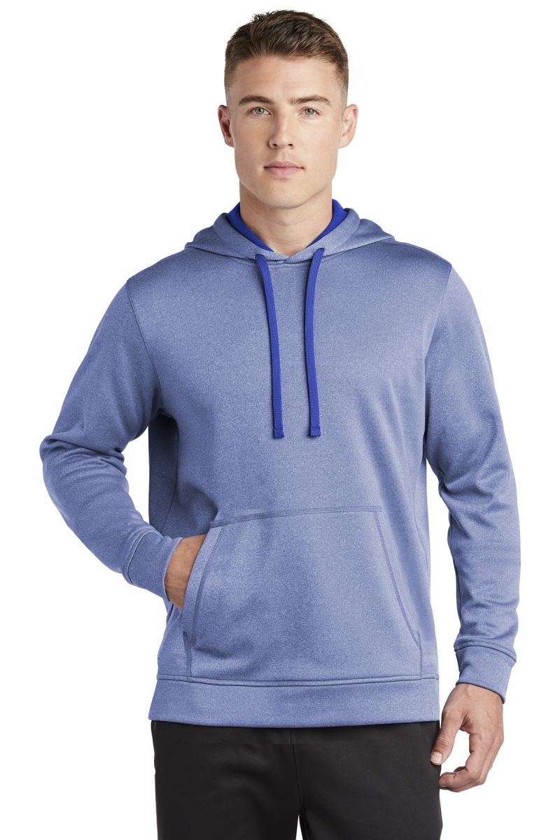 Sport-Tek  ®  PosiCharge  ®  Sport-Wick  ®  Heather Fleece Hooded Pullover