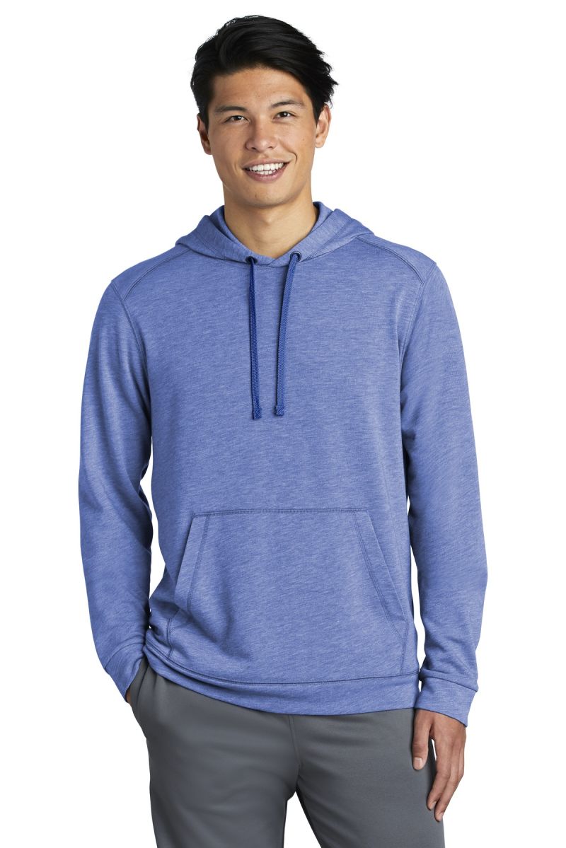 Sport-Tek  ®  PosiCharge  ®  Tri-Blend Wicking Fleece Hooded Pullover