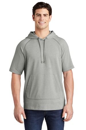  DISCONTINUED  Sport-Tek  ®  PosiCharge  ®  Tri-Blend Wicking Fleece Short Sleeve Hooded Pullover ST297