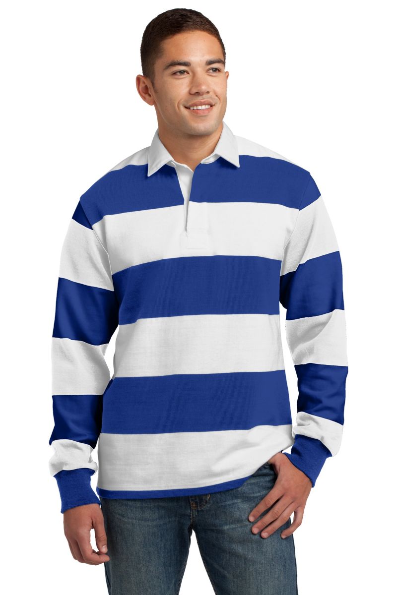 Sport-Tek ®  Classic Long Sleeve Rugby Polo